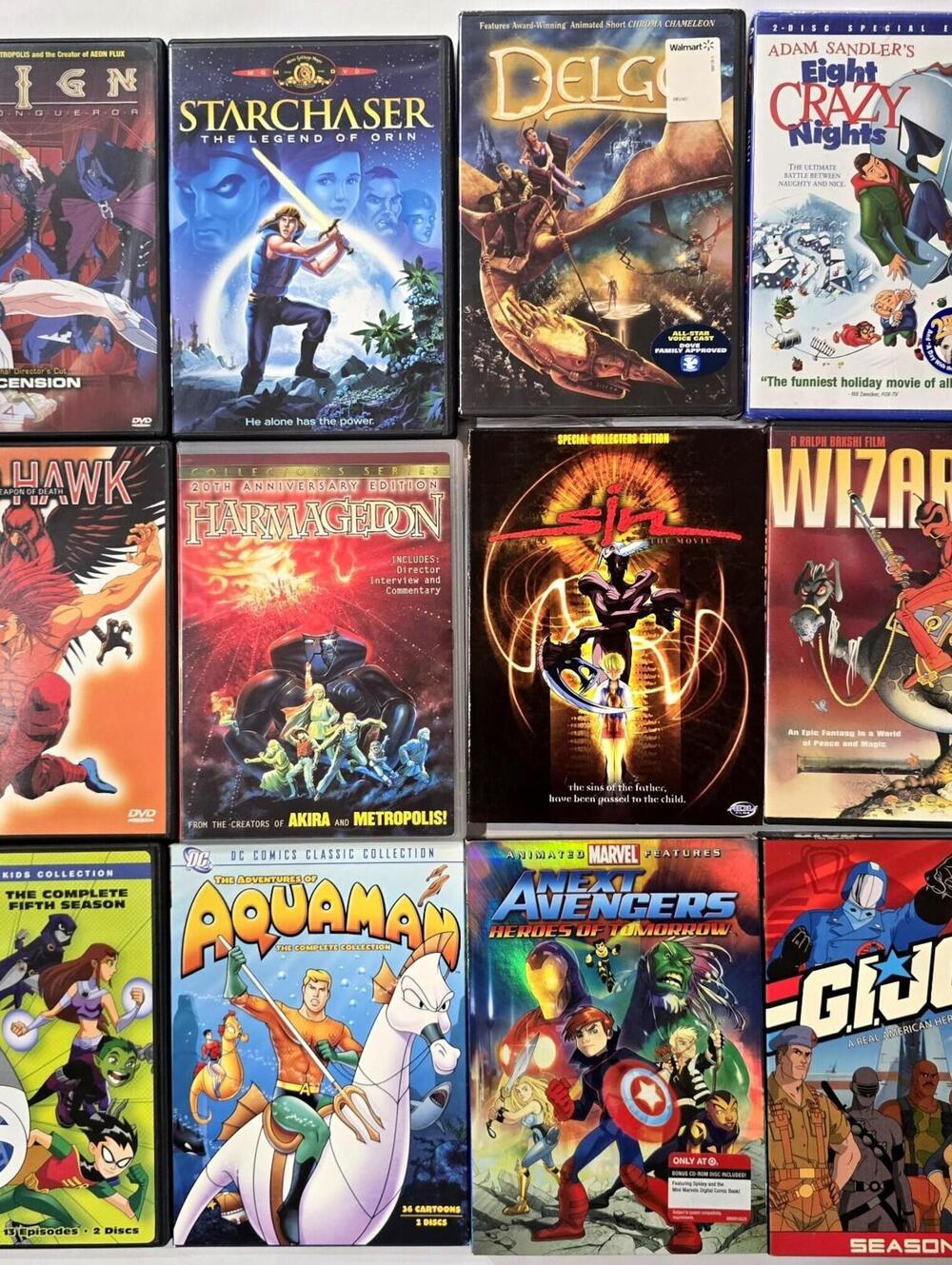 12 DVD Animated Movie Lot Mint Condition + Sealed Multi Disc Collection Set